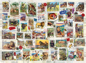 Eurographics (Eurhr Wildlife Vintage Stamps 500Piece Puzzle 500Piece Jigsaw Puzzle