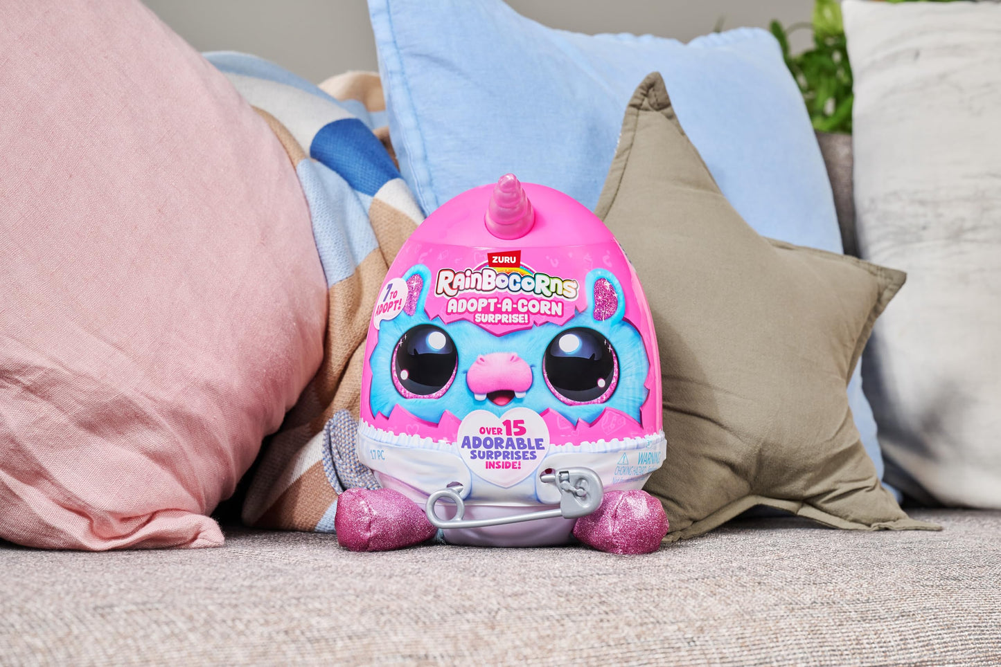 Adopt-A-Corn Surprise (Hippo) By Zuru Plush Toy, Collectible Plush, Baby, Surprise Eggs For Girls & Children