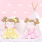 Gloveleya Baby Girl Gift Soft First Baby Doll Plush Doll Floral Yellow 16 ''