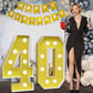 Imprsv Marquee Numbers Gold 40Th-Birthday Decorations: Large 3Ft Light Up Number 40 Birthday Decoration For Women Men Forty Year
