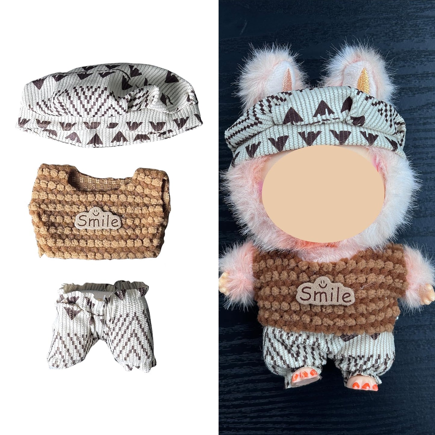 Doll Clothes - Compatible with LBB 5.91-6.7inch(15-17cm) Dolls as Accessories Only  enhanced Dolls Outfit with Accessories  Hand Crocheted Hat  Sweaters  Bag 27