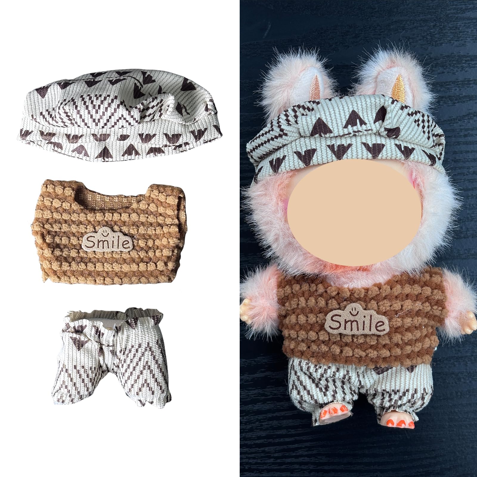 Doll Clothes - Compatible with LBB 5.91-6.7inch(15-17cm) Dolls as Accessories Only  enhanced Dolls Outfit with Accessories  Hand Crocheted Hat  Sweaters  Bag 27