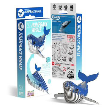 Eugy Humpback Whale 3D Puzzle, 25 Piece Eco-Friendly Educational Toy Puzzles For Boys, Girls & Kids Ages 6+