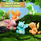 Siifert 12 Pcs Plush Dragon Stuffed Animals Bulk Cute Dinosaur Plush Keychain For Kid Birthday(Bright Color,Cute Style)