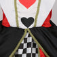 Lmyove Girls Queen Of Hearts Costume Kids, Red Heart Queen Fairytale Outfit For Girls, Halloween Costume Dress Up Cosplay
