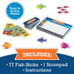 Peaceable Kingdom Award Winning Fish Stix The Kids' Board Game Where Every Fish Counts 2-4 Players Ages 6+