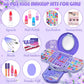 Kids Makeup Sets for Girls - 66 PCS Makeup for Kids with Dresser Vanity Case, Washable and Safe Girls Makeup Sets Ages 3-12, Chr