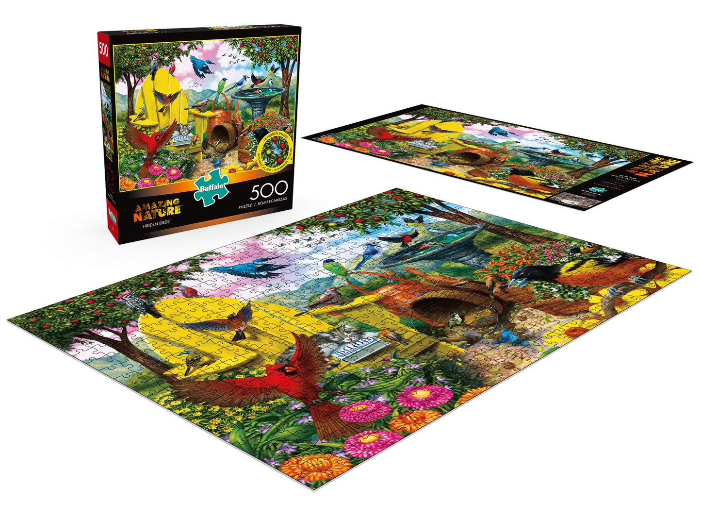 Buffalo Games - Amazing Nature Collection - Hidden Birds - 500 Piece Jigsaw Puzzle, 21.25'L X 15'W
