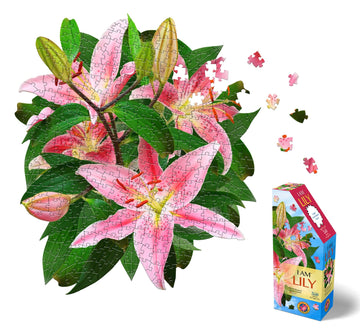Madd Capp: I Am Lily - 350 Piece Jigsaw Puzzle - 8002 - Ages 10+, Unique Floral-Shaped Border, Challenging Random Cut, Includes