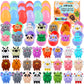 Prefilled Easter Eggs With Animal Pop Toys,24 Pcs Filled Easter Eggs For Egg Hunt,Easter Basket Stuffers For Kids,Easter Party F
