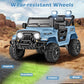 Olakids Ride On Truck, 12V Battery Powered Electric Vehicle For Kids With Remote Control, Bluetooth, Power Display, Led Lights, Music Player, Ride On Toy For 3+ Boys Girls (Blue)