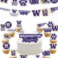Washington Party Supplies (42 Pieces) For Universityof Washington Graduation, Tailgating And Birthday Party Decorations With Uw