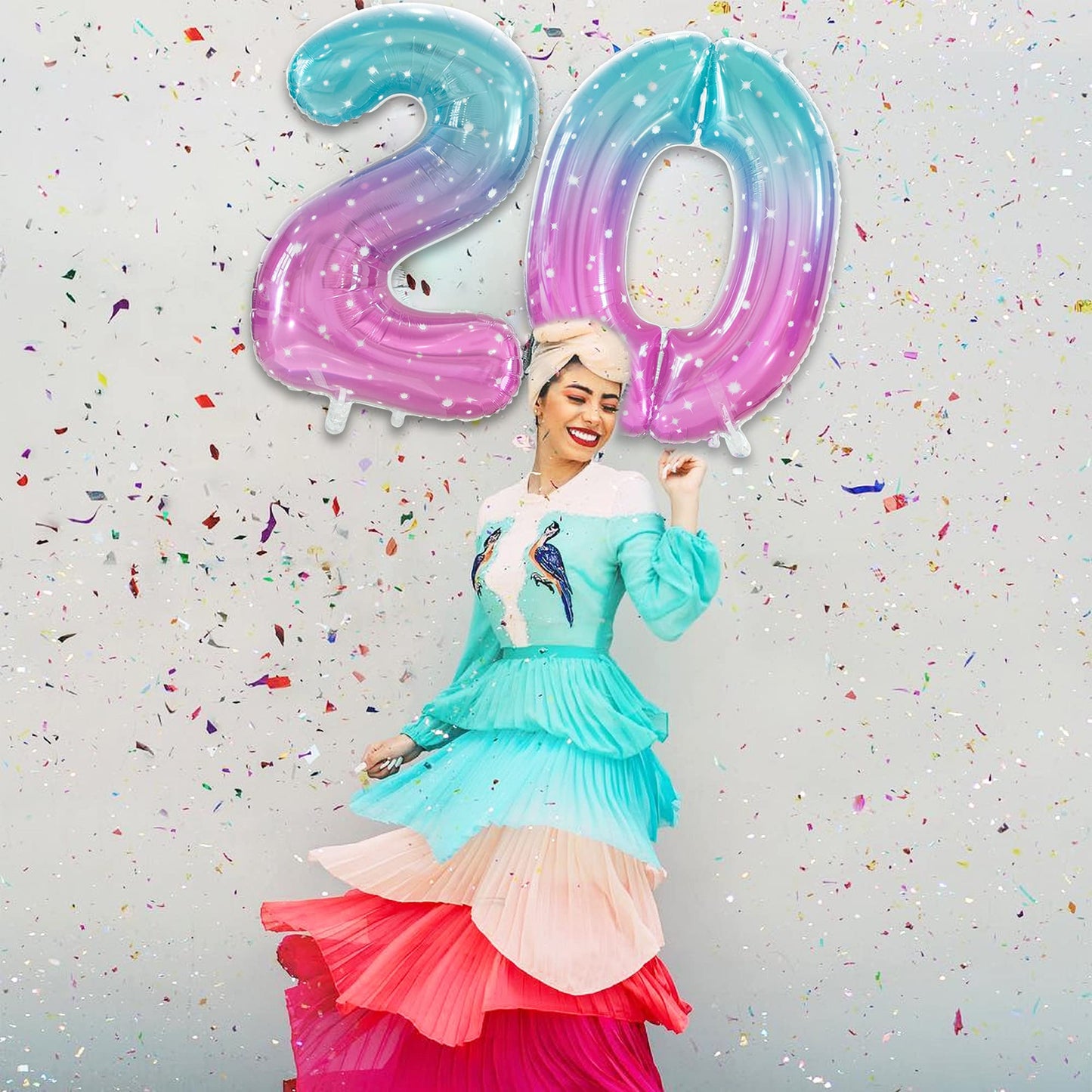 Gifloon Number Balloon Large Number Balloons 40 Inch, Number 0 Balloons For Birthday Party Decorations