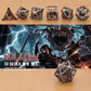 Metal Dice Set D&D, HNCCESG 7 PCS Hollow Beholder DND Dice Set for Dungeons and Dragon for RPG and Tabletop Games (Eye-SilverBlo