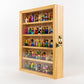Matterkids Minifigure Display Case  Lego Building Block Toy Miniature Action Figure Display Case for Lego Mini figure Display Case Minifig Display Case Mini Figure Display Cabinet  Number Lock (Black)