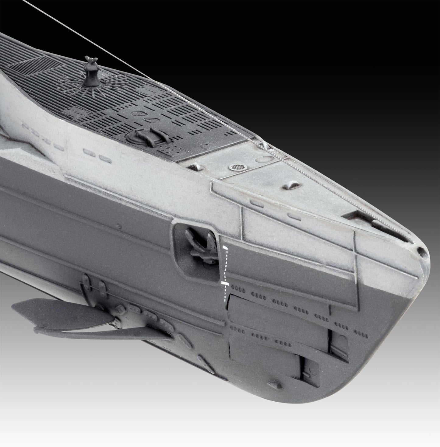 Revell RV05167 Kit 1:144-German Submarine Type IX C/40 (U190), Unpainted
