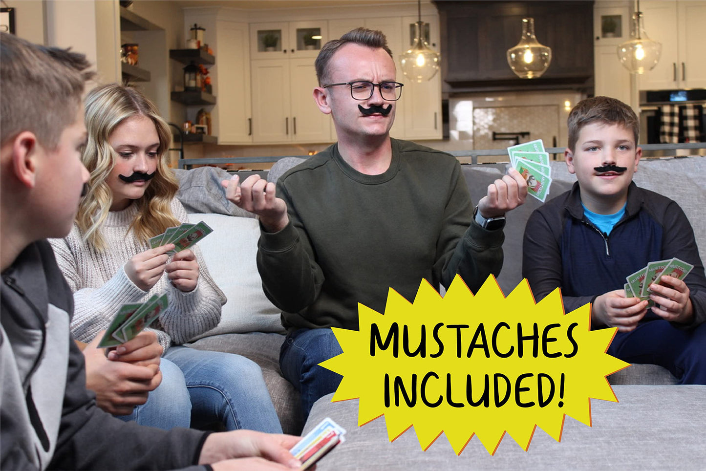 Mustachio- Mustaches Now Included, A Strategy Game Of Trickery And Scheming Nuts, Funny Board Games For Teens And Family Night,