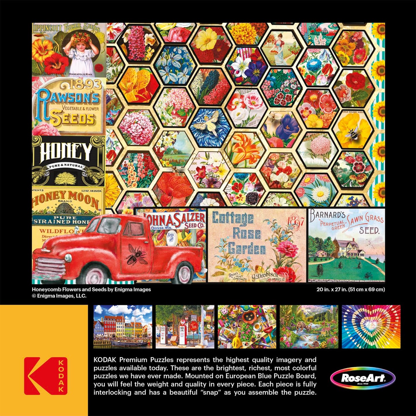 Roseart - Kodak Premium - Honeycomb Flowers And Seeds - 1000 Piece Jigsaw Puzzle For Adults
