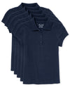The Childrens Place Girls 5 Pack Short Sleeve Ruffle Pique Polo, Tidal, Xx-Large (Plus)