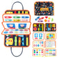 Freebear Busy Board, Toddler Travel Toys, Sensory Toys For Toddlers 2 3 4, Montessori Learning Toys For Toddlers Activities Board, Educational Toys For 2 3 Year Old Boys Girls Gift, Dark Blue Medium