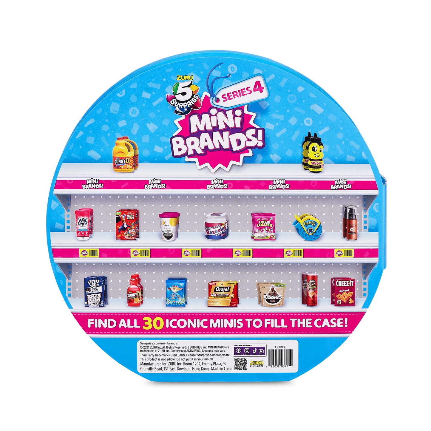 5 Surprise Mini Brands Collector's Case Series 4 Store & Display 30 Minis with 5 limited availability Mini's Mystery Real Brands Miniature Collectibles by ZURU
