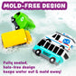 Tub Works Vehicles Bath Cars Mold Free Bath Toys, 6 Pack | Sealed, No Hole Bath Toys Design Keeps Moisture Out | Soft, Squeezabl