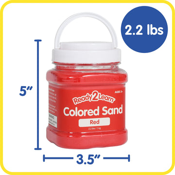 READY 2 LEARN Colored Sand | Red | 2.2 lbs | Play Sand for Kids | Perfect for Arts and Crafts, Sensory Bins, Wedding Decorations