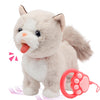 Easfan 12' Walking Kitty Electric Interactive Talking Musical Cat Plush Toy With Remote Control Leash Meowing Tail Wagging Christmas Birthday Gifts For Kids Toddlers, Beige