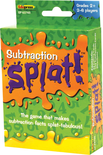 Edupress Math Splat Game: Subtraction Grades 2+ (Ep63760) , 3.5 H X 5.625 L X 2.25 W