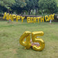 SHUNTAI 45th Birthday Decorations - Gold Jumbo 45 Foil Mylar Balloons with Happy Birthday Banner, Aluminum, Model SHUNTAI-N45