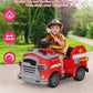 Bupplee 12V Electric Ride-On Fire Truck For Toddlers, Kids Vehicle With Toy Fire Extinguisher, Alarm Lamp, Siren-Call, Wrench Se