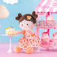 Onetoo Baby Doll Soft Baby Doll Girls First Baby Doll Sleeping Cuddle Buddy Doll Plush Rag Doll For Girls Wear Orang Dress 14'