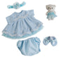 Ekokiz Reborn Baby Dolls Clothes Girl Blue Baby Clothes Doll Clothes 17-22 Inches Doll Clothes And Accessories For Reborn Baby D