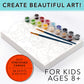 Bright Stripes Paint by Numbers Kit for Kids: Easy to Follow Paint by Numbers Canvas with Frame Kids Paint Kit (Paint by Numbers