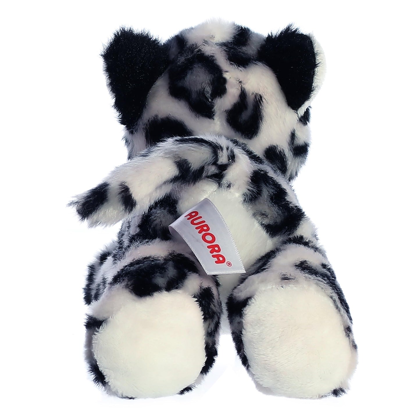 Aurora Adorable Mini Flopsie Snow Leopard Stuffed Animal - Playful Ease - Timeless Companions - Gray 8 Inches