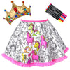 Richness Color Your Own Dress Unicorn Dress Up Skirt With Fabric Markers & Self-Adhesive Jewels Diy Party Crafts For Girls Age 4