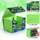 Uaono Card Deck Box For Mtg, Trading Card Storage Box Holds 120+ Sleeved Commander Deck, Pu Leather Card Box Suits Tcg Magic Cards With 2 Dividers (Green,Tree)