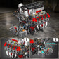 Mould King V8 Engine Model Kit - 2718 Pieces, DIY Plastic Building Blocks, 36x26x32 cm, STEM Project for Adults