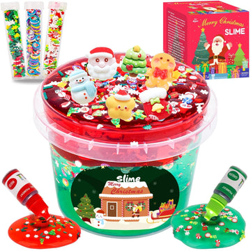 1.45 Lb Glassy Clear Slime Bucket Toy, Premade Crystal Slime Kit For Girls Boys With Big Bucket, Super Soft And Non-Sticky, Birt