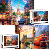 2 Pack Puzzles For Adults 1000 Pieces-Big Ben And Eiffel Tower Difficult Jigsaw Puzzles For Adults,Hard Jigsaw Puzzle Decorations Diy Leisure Game Toy Suitable Family Friends(27.5X20 Inches)