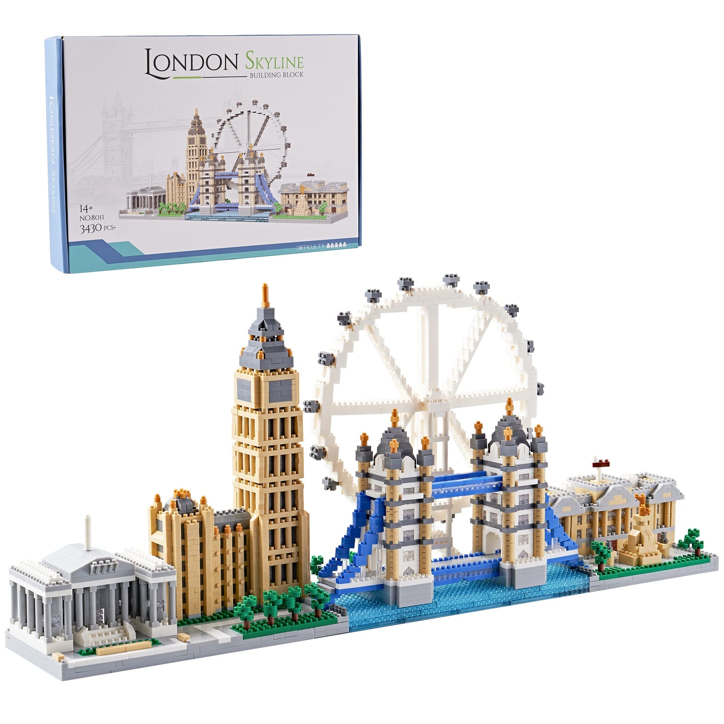 LUKHANG London Skyline Building Set - 3430pcs Medium Model Kit - Fun & Satisfying Micro Mini Blocks for Ages 14+