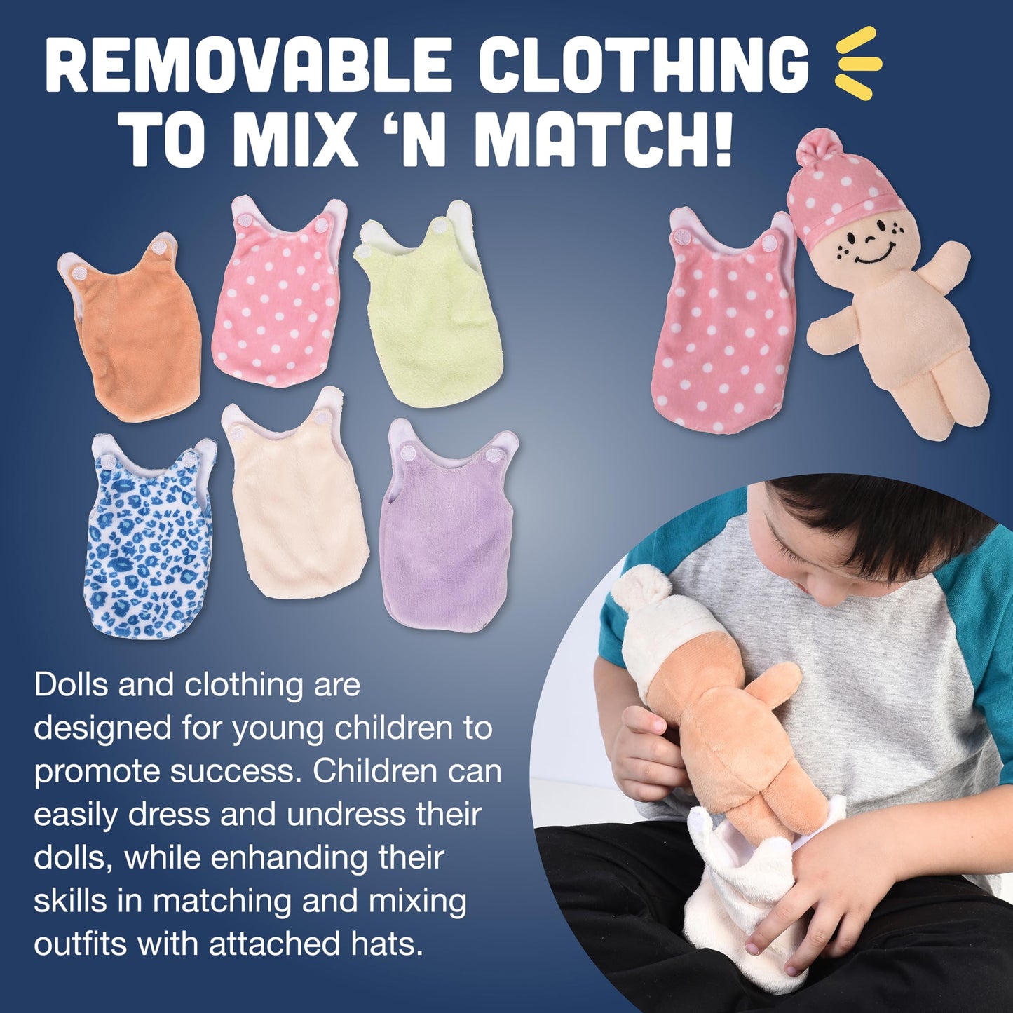 Creative Minds Basket of Babies Soft Baby Dolls, Sensory Toys, Multicultural, Diversity, Inclusion and Social Emotional Learning