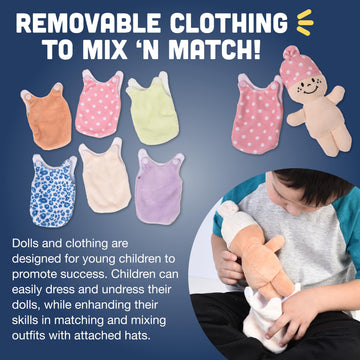 Creative Minds Basket of Babies Soft Baby Dolls, Sensory Toys, Multicultural, Diversity, Inclusion and Social Emotional Learning