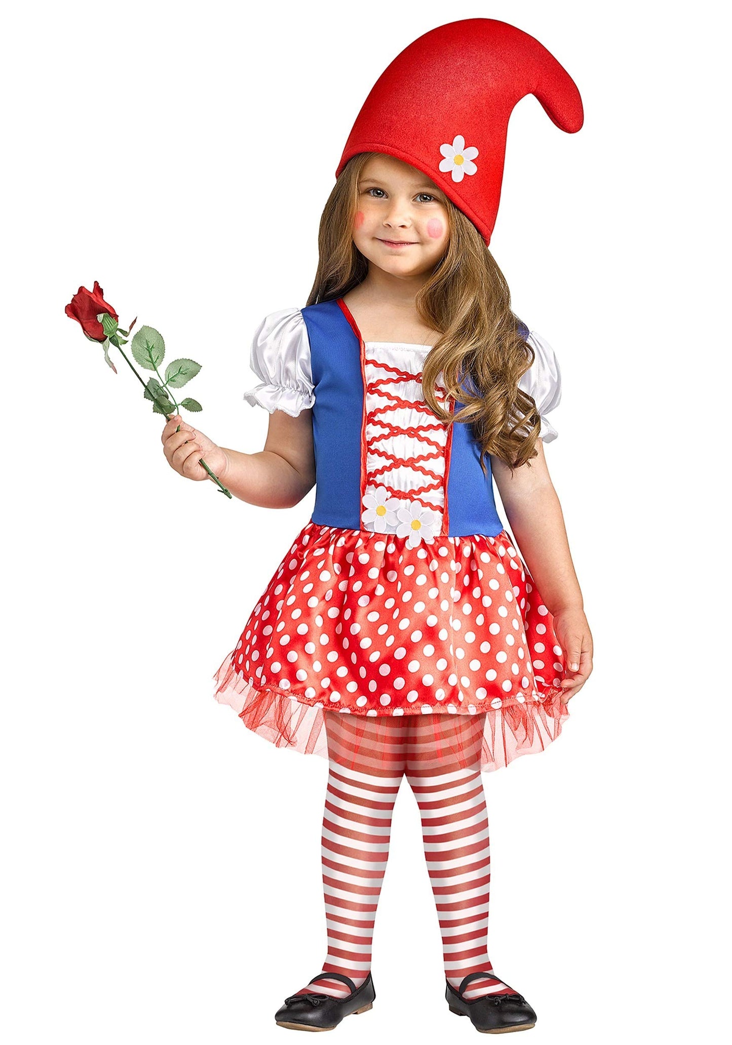 Fun World Toddler Girl'S Li'L Miss Gnome Baby Costume, Multi-Colored, Large Up To 3T