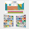 Kaizen Microlessons Combo: Large Sized Periodic Table Chart (23 In X 17 In) And Flash Cards Of 60 Most Important Elements. Compl