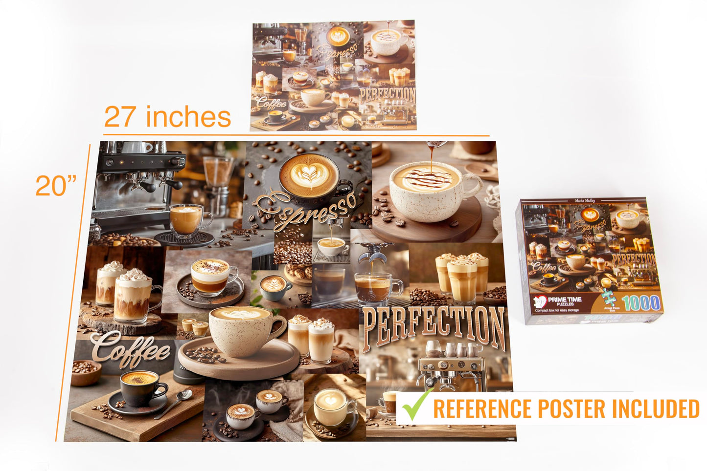 Prime Time Puzzles 1000 Piece Collage Jigsaw Puzzle for Adults - Sushi Rolls Gourmet Food - Challenging Hard Puzzle Perfect for