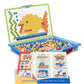 Artcreativity Mushroom Peg Puzzle For Kids With 10-Challenges - Fun Brain Teaser For Children - Arts And Crafts Creative Educati