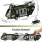 JOYIN Military Vehicles Toy Set of Friction Powered Transport Helicopter with Light and Sound Siren, and Soldier Army Men Action