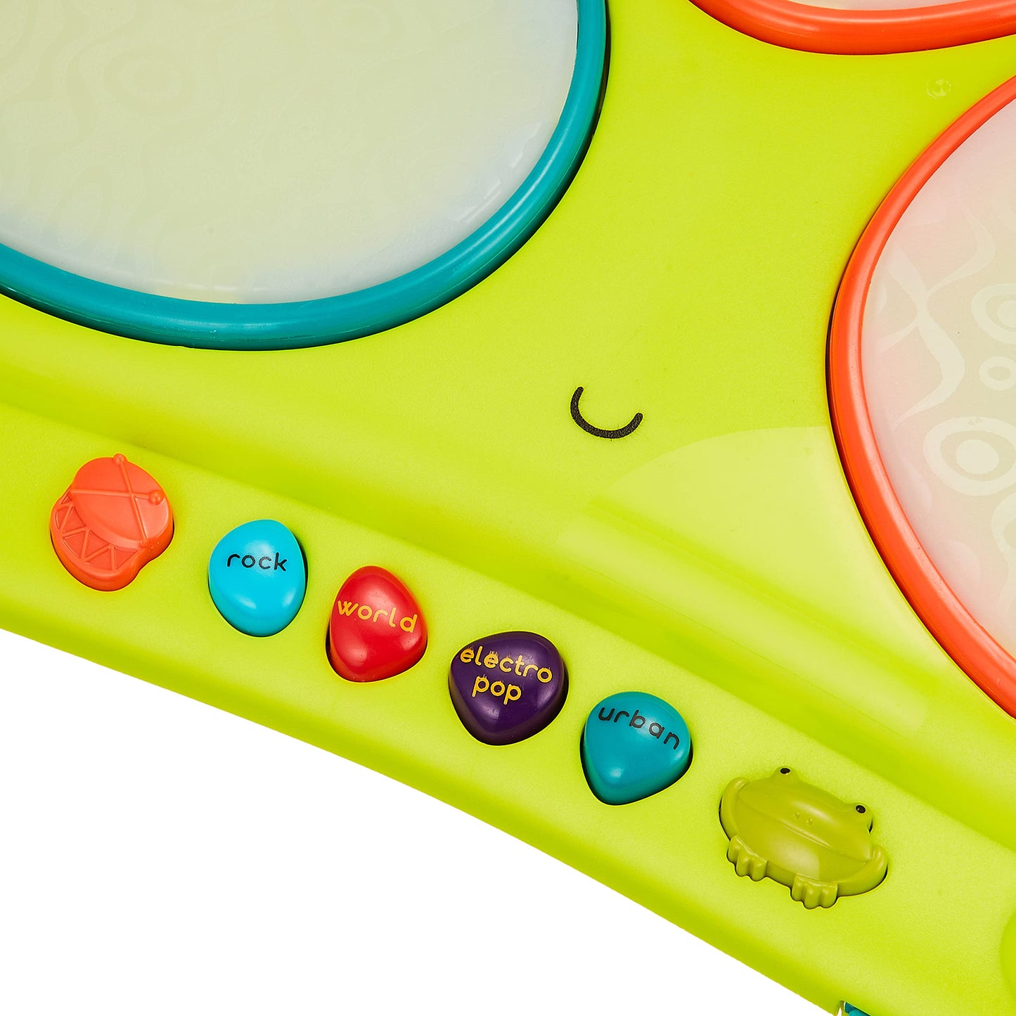B. toys - Ribbit - tat - tat Musical Drum Set for Toddlers, Light - Up Educational Musical Instruments with 5 Rhythms and Demo S