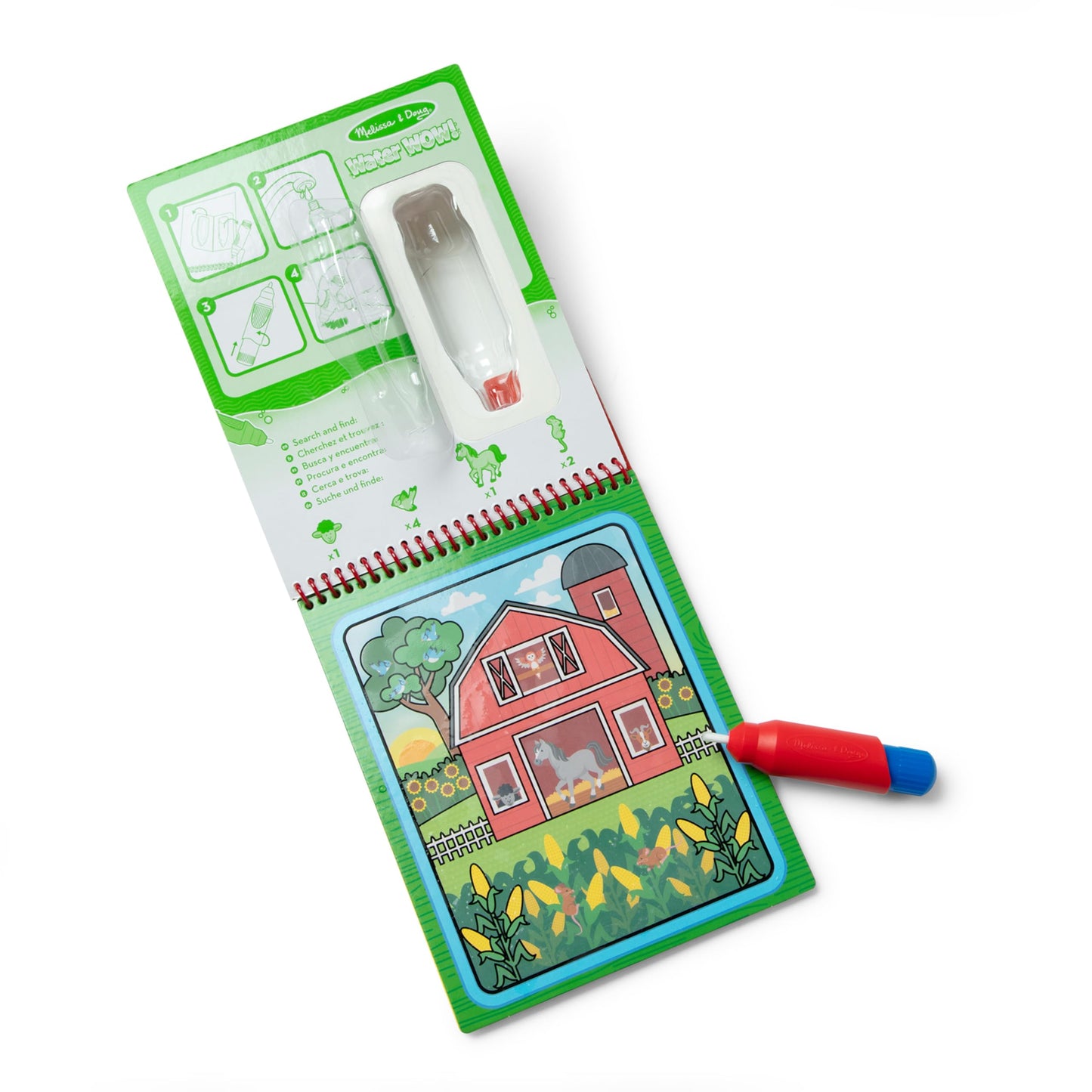 Melissa & Doug Water Wow! On The Farm - Stocking Stuffers, Children'S Paint , Activity Books For Toddlers And Kids Ages 3+